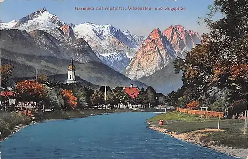 Garmisch mit Alpspitze, Waxenstein und Zugspitze ngl 143.816