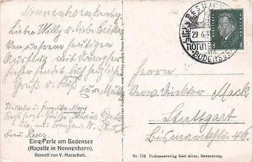 Nonnenhorn am Bodensee Kapelle gl1931 144.901