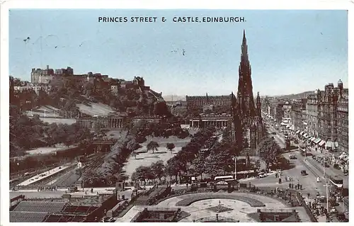 Schottland: Edinburgh - Princes Street and Castle gl1953 146.886