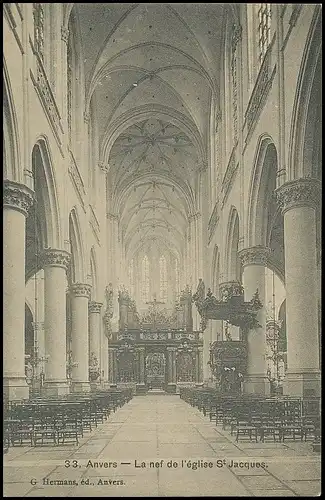 Anvers La nef de l'église St. Jacques ngl 139.923