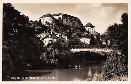 Tübingen a.N. Alleenbrücke und Schloss gl1937 142.405