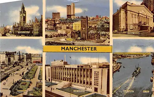 England: Manchester Teilansichten Mehrbildkarte gl1963 147.250