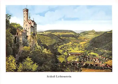 Schloss Lichtenstein Honau mit Echaztal ngl 142.437