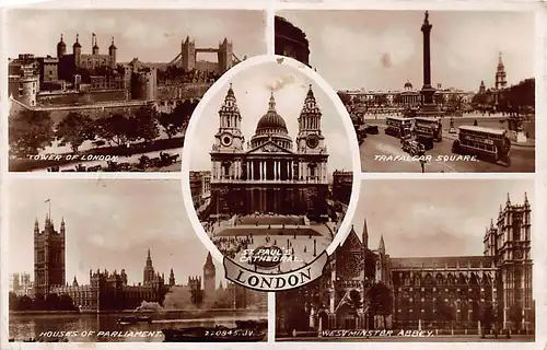 England: London Teilansichten Mehrbildkarte gl1935 147.271