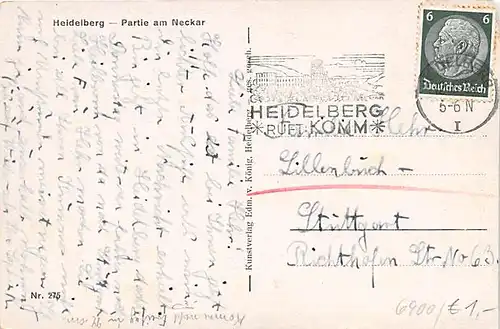 Heidelberg Partie am Neckar gl1936 143.140