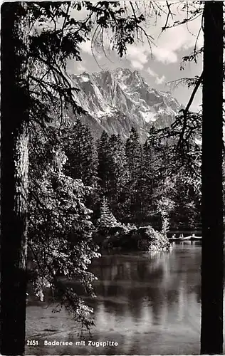 Badersee mit Zugspitze gl1955 143.745