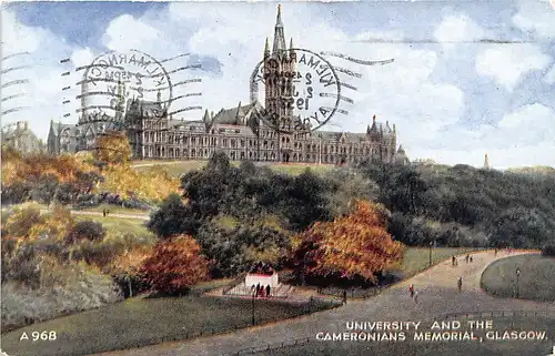 Schottland: Glasgow - University and the Cameronians War Memorial gl1953 146.906