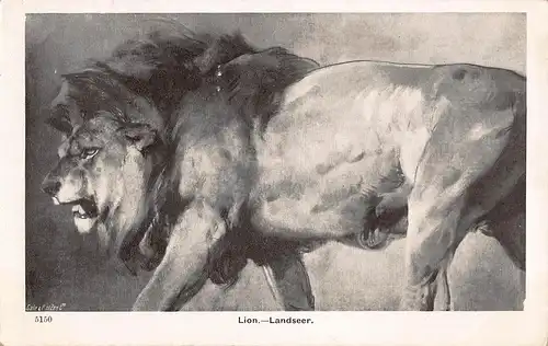Tiere: Löwen Gemälde von Landseer ngl 150.737