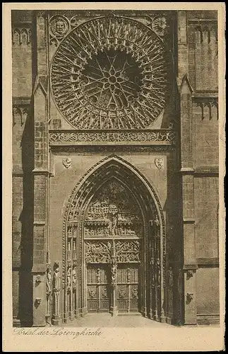 Nürnberg Portal der Lorenzkirche gl1928 140.033