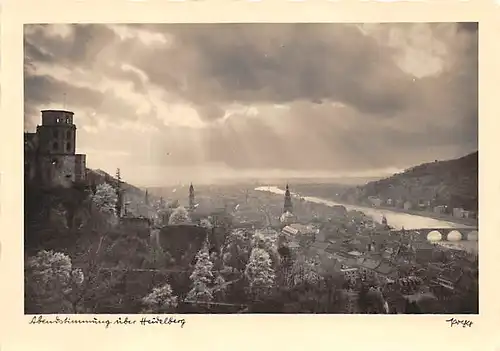 Heidelberg Panorama Abendstimmung gl1952 143.331