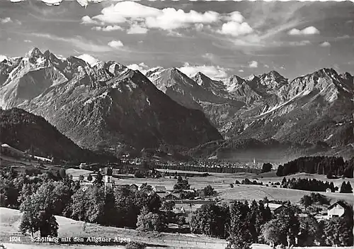 Schöllang Panorama mit den Allgäuer Alpen gl1966 143.380