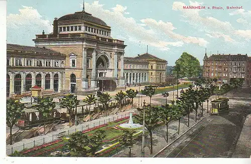 Mannheim a.Rhein Bahnhof gl1913 D0184