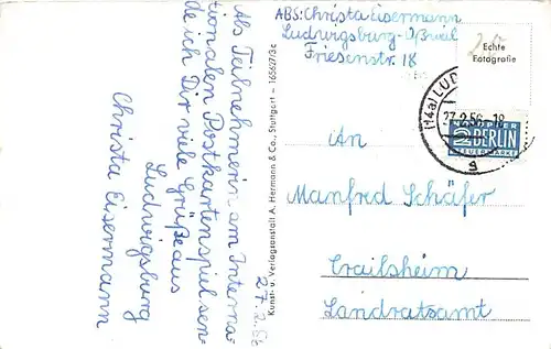 Ludwigsburg Schloss Nordseite gl1956 144.954