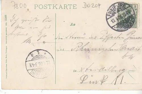 Freiburg i.B. Martinstor Geschäfte gl1906 D0204