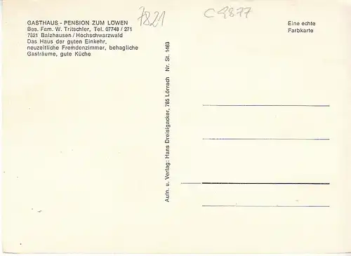 Balzhausen Schwarzwald Gasthof zum Löwen ngl C9877