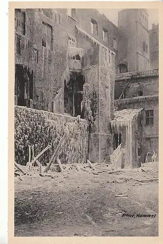 Stuttgart Brand 1931 Altes Schloß Vereiste Ruine ngl D0111