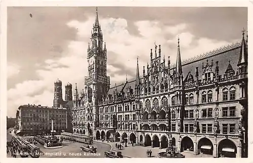 München Marienplatz und Neues Rathaus gl1937 144.018