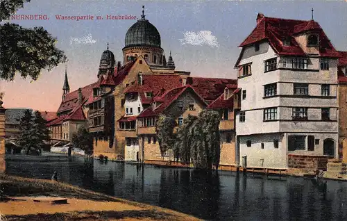 Nürnberg Wasserpartie mit Heubrücke ngl 148.756
