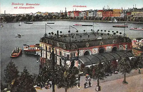 Hamburg Binnenalster mit Alsterpavillon gl1913 143.530