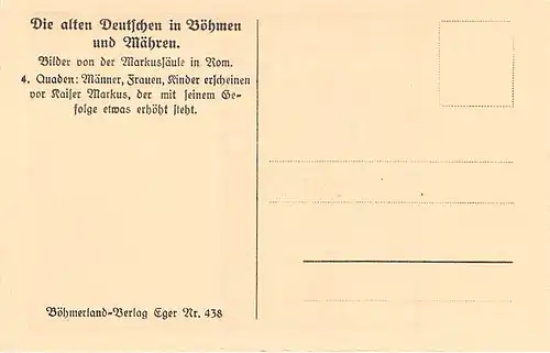 Alte Deutsche in Böhmen/Mähren Markussäule Rom 4. Quaden ngl 144.070