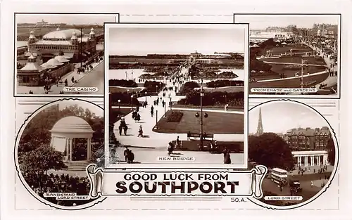 England: Southport - Casino, Bridge, Lord Street, Promenade ngl 146.801