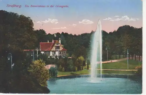 Straßburg Bauernhaus in der Orangerie feldpgl1916 217.604