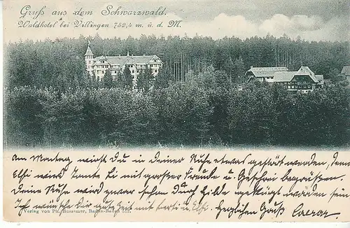Waldhotel bei Villingen Schwarzwald gl1901 D0143