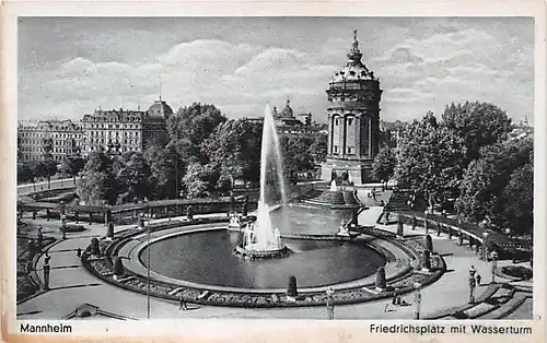 Mannheim Friedrichsplatz mit Wasserturm ngl 144.484