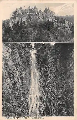 Burgbachfelsen und Wasserfall bei Freudenstadt gl1920 144.766