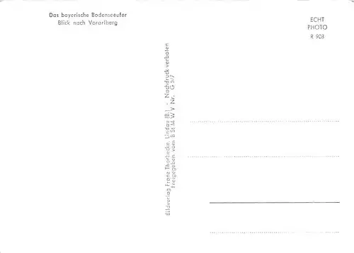 Das Bayerische Bodenseeufer - Blick nach Vorarlberg ngl 143.464