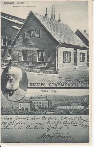 Essen (Ruhr) - KRUPP Stammhaus + Portrait, Villa Hügel gl1906 220.096