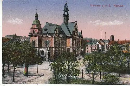 Harburg a.d.Elbe Rathaus bahnpgl1917 D0240