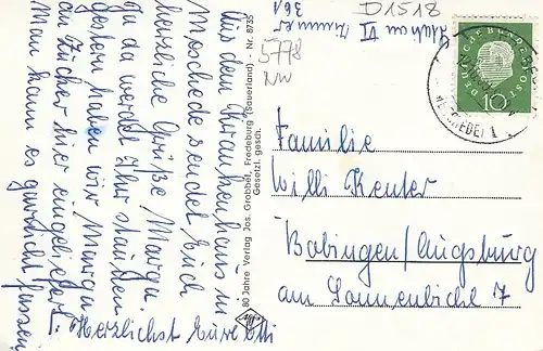 Meschede im Sauerland mit Walburga-Krankenhaus gl1959? D1518