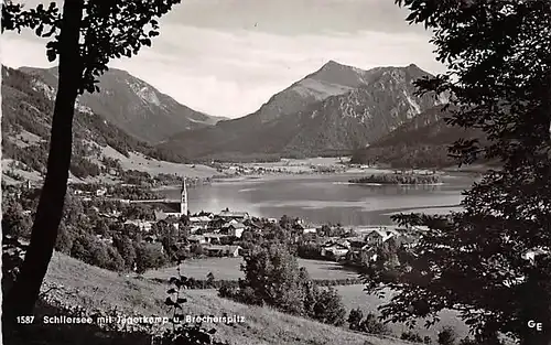 Schliersee mit Jägerkamp und Brecherspitze gl1954 144.955