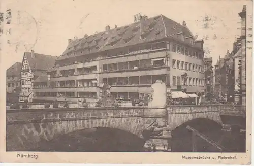 Nürnberg Museumsbrücke und Plobenhof gl1914 217.962