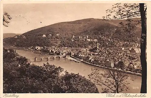 Heidelberg Blick von der Philosophenhöhe gl1929 144.727