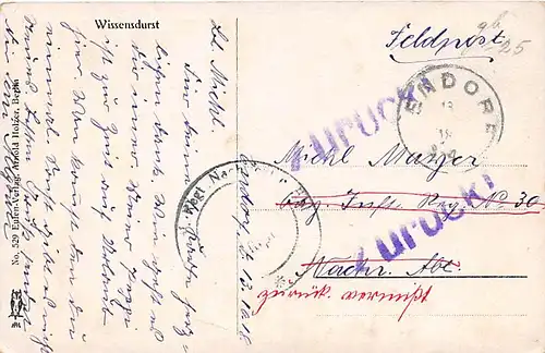 Wissensdurst feldpgl1918 143.696