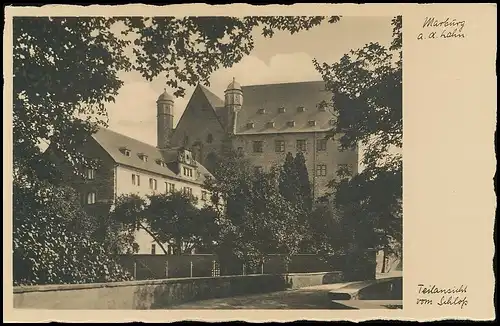 Marburg an der Lahn Teilansicht vom Schloss ngl 139.860