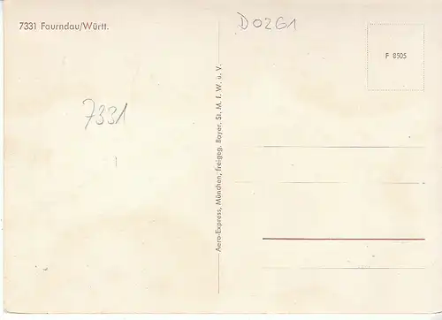 Faurndau Württ. Luftbild ngl D0261