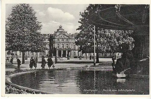 Stuttgart Partie am Schloßplatz gl1936 D0304