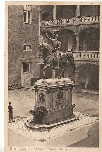 Stuttgart Herzog Eberhard-Denkmal im Alten Schlosshof gl1917 D0108