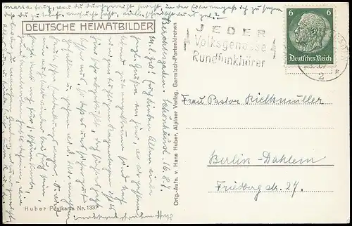 Berchtesgaden Teilansicht mit Watzmann gl1937 140.013