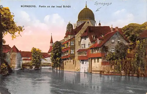 Nürnberg Insel Schütt mit Synagoge ngl 148.813
