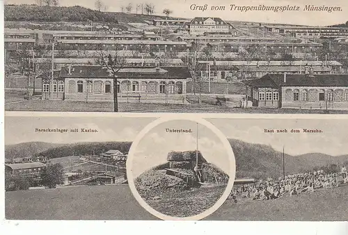 Münsingen Truppenübungsplatz Mehrbildkarte feldpgl1918 D0179