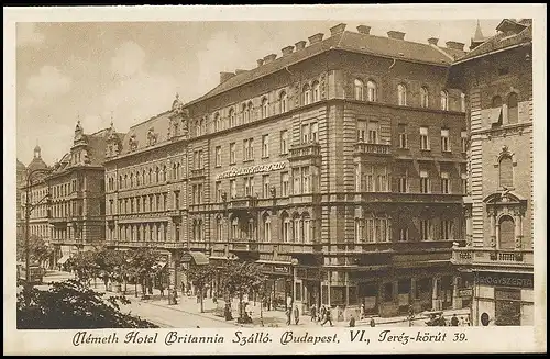 Budapest Németh Hotel Britannia Szálló gl1928 140.094