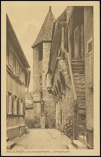 Reutlingen Stadtmauerpartie Zwingerturm ngl 140.116