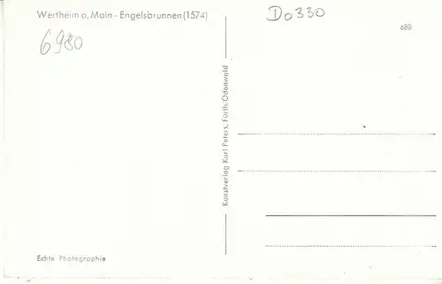 Wertheim am Main Engelsbrunnen ngl D0330