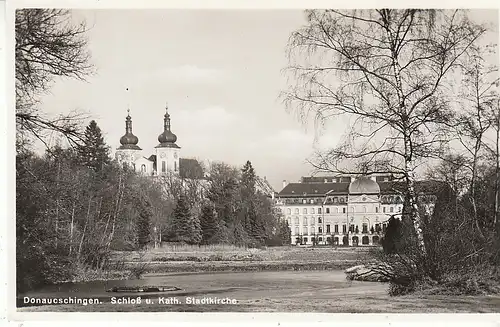 Donaueschingen Schloß u.kathol.Stadtkirche ngl D0351