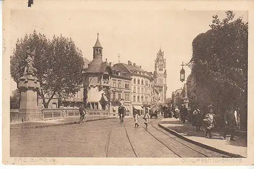 Freiburg i.Br. Schwabentorbrücke gl1914 D0361