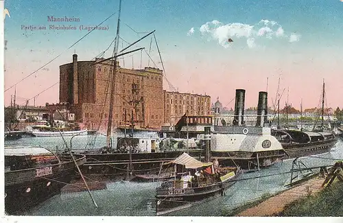 Mannheim Partie am Rheinhafen (Lagerhaus) gl1917 D0186